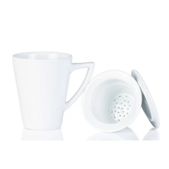 Cana portelan cu fitru si capac 300 ml