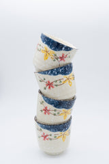 Set ceainic cu 4 cesti pictate manual, Kiyaka