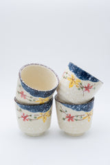 Set ceainic cu 4 cesti pictate manual, Kiyaka